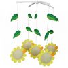 Baby Crib Mobile Yellow Sunflowers Handmade Musical Mobile Baby Shower Gift Nursery Decor