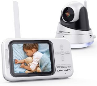 DBPOWER Video Baby Monitor, 3.5" LCD Baby Monitor with Camera and Audio Night Vision