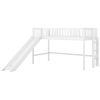 Twin Size Low Loft Bed with Ladder and Slide; White(OLD SKU:WF196418AAK)