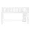 Twin Size Low Loft Bed with Ladder and Slide; White(OLD SKU:WF196418AAK)