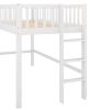 Twin Size Low Loft Bed with Ladder and Slide; White(OLD SKU:WF196418AAK)