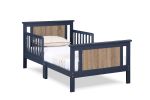 Connelly Reversible Panel Toddler Bed Midnight Blue/Vintage Walnut